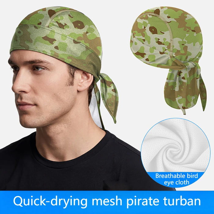 KoKossi Summer Breathable Mesh Hat Quick-dry Headscarf Sun Protection Sweat-wicking Sports Outdoor Riding Cycling Headband