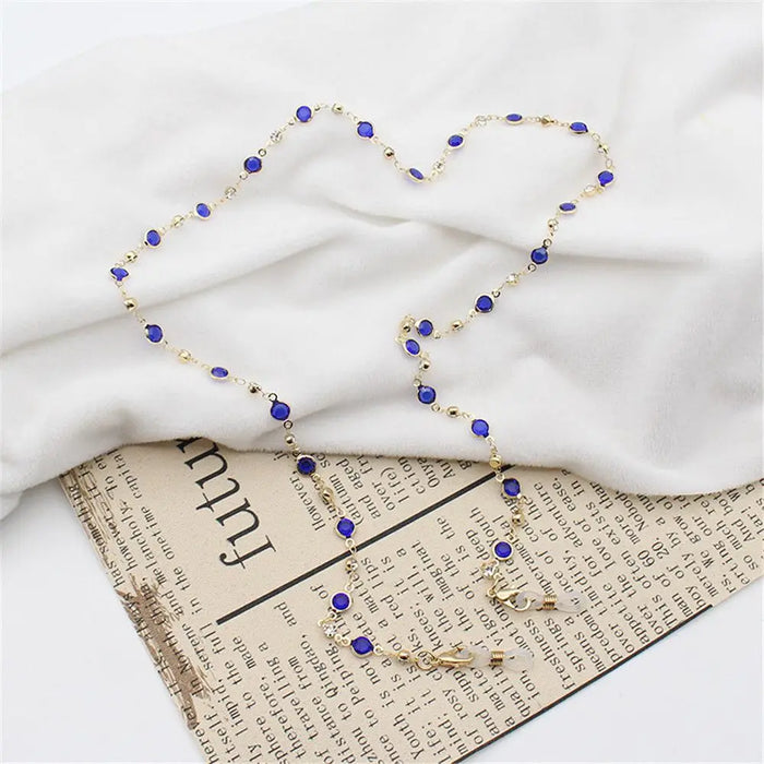 Vintage Long Crystal Glasses Chain Eyeglass Lanyard Glasses Necklace Eye wear Accessories