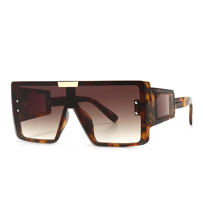 Gafas de sol con visera, máscara, para mujeres y hombres, de gran tamaño, a prueba de viento, estilo punk, montura cuadrada grande, gafas deportivas UV400 Oculos