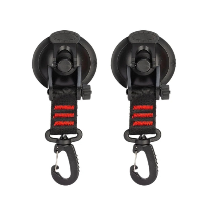 Heavy Duty Suction Cups Anchor with Hooks Outdoor Travel Camping Carabiner Organizer for Home Outdoor Camping Car Side Awning