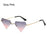 Triangle Diamond Shaped Sunglasses for Women Men Vintage Clear Ocean Gradient Glasses Rimless Polygon Sun Glasses