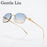 Petites lunettes de soleil rectangulaires punk sans monture homme 2026, monture léopard de luxe sans bords, verres découpés, style rétro, monture métal doré