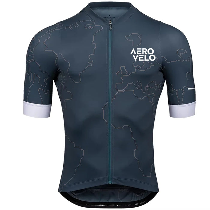 AERO VELO Cycling Jersey Set Men Cycling Clothing Summer Road Training Bike Shirts Suit Bicycle Bib Shorts MTB Uniform