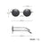 VIVIBEE Lunettes de soleil classiques polarisées rondes en métal pour femmes, décontractées, rétro UV400, pour hommes, noires, tendance 2026