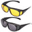 Unisex Night Vision Driving Glasses Fit Over Prescription Glasses Anti Glare Yellow Lens Protection Car Driver Sunglasses Safety