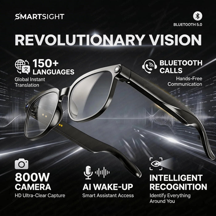 2026 4K 8MP Smart Glasses Men HD Camera 150+Language Translation ChatGPT WIFI Video Recording Bluetooth CallAudio Glasses Women