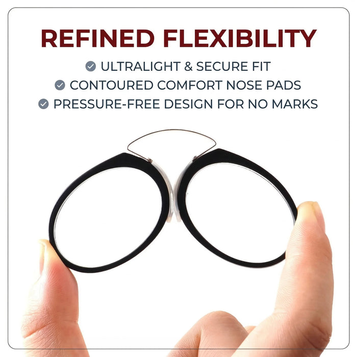 Portable Nose Clip Reading Glasses Men Women Mini Legless Presbyopic Eyeglasses Stick On Phone Case Wallet Pocket Reader Glasses