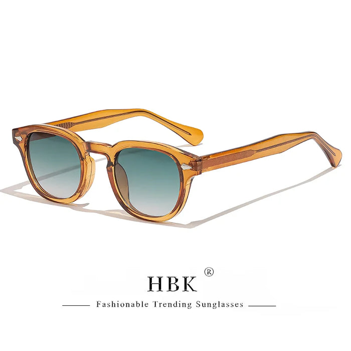 HBK Fashion Men's Sunglasses Gradient Lens Design Sun Glasses Simple Round Women Daily Wear Outdoor Shopping Travel Party