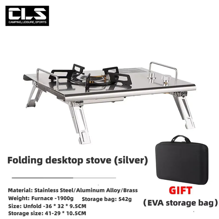 Mountainhiker Camping Folding Lift Removable Multi Unit IGT Table Gas Stove Portable Camp BBQ Grill Table Outdoor Picnic table