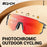 SCVCN Color Photochromic Cycling Glasses Men MTB Cycling Sunglasses Women Road Bike Glasses Outdoor Sports Bicycle Sunglasses