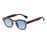 Vintage Fashion Shell Round Sunglasses Women Men 2024 Brand Design Retro Rivet Yellow Blue Lens Square Sun Glasses Female UV400