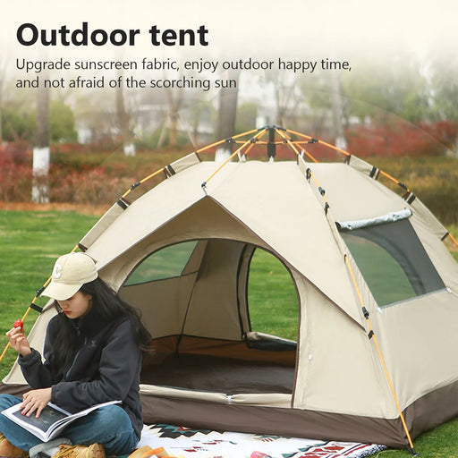Tienda de campaña plegable para exteriores, portátil, impermeable y resistente al sol, automática y de fácil montaje, para camping, playa, picnic y barbacoa