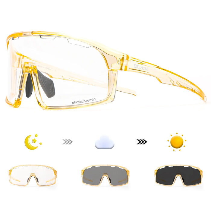 SCVCN New Photochromic Sunglasses Men Outdoor Cycling Glasses Bike MTB Road Bicycle UV400 Goggles Women Sports Hiking Glasses