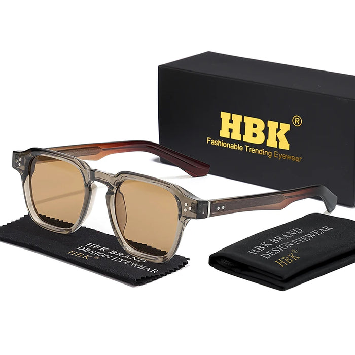 HBK Fashion Punk Sunglasses for Men Classic Square Sun Glasses Outdoor Sports Party Vacation Travel Driving Fishing Eyeglasses