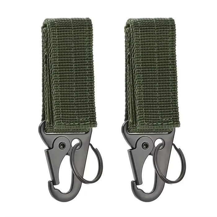 1-3 PIEZAS. Hebilla táctica colgante Molle de nailon con mosquetón, cinturón, llavero triangular para escalada al aire libre, camping, herramienta y accesorio