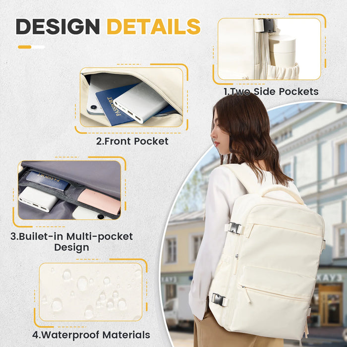 Sac à dos de voyage cabine avion Ryanair, sac à dos de compression sous vide, sac à dos pour hommes et femmes, sacoche pour ordinateur portable, sac à main
