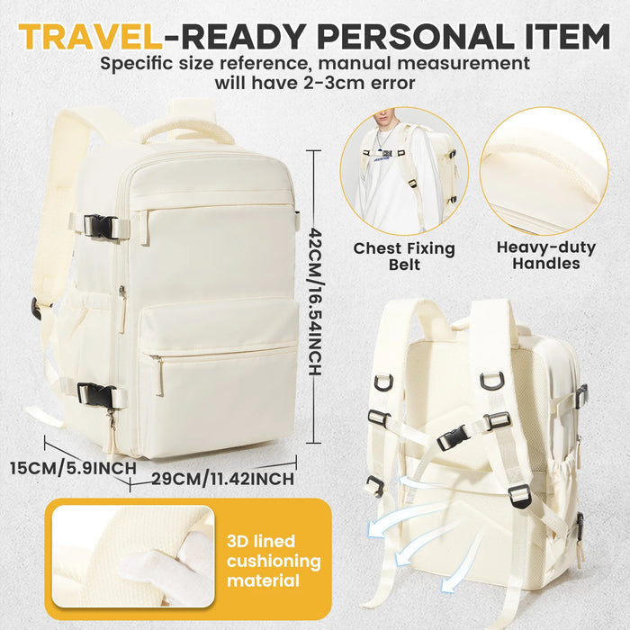Sac à dos de voyage cabine avion Ryanair, sac à dos de compression sous vide, sac à dos pour hommes et femmes, sacoche pour ordinateur portable, sac à main