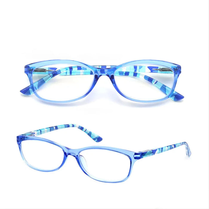 Women Reading Glasses Oval Stylish Frame Readers Eyeglasses Spring Hinge Lightweight Wear Glasses for Female with Diopter