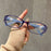 7 Pairs of Retro Colored Flower Anti Blue Light Reading Glasses, Home and Outdoor Multi Scene Elderly Glasses