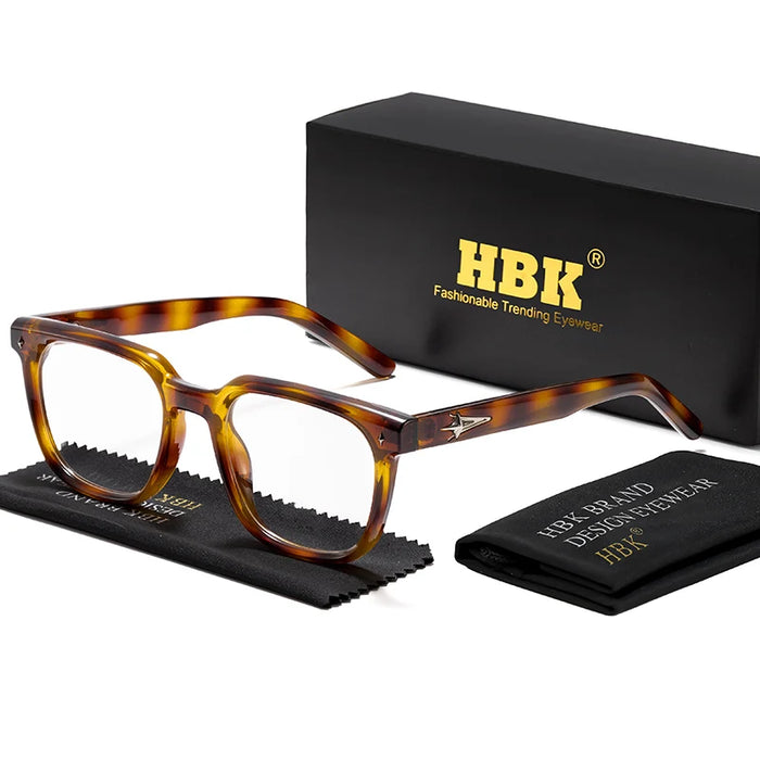 HBK New Fashion Square Glasses Frames Brand Design Unisex Frames Women Anti Bluelight Computer Glassesoptical Eyeglasses Frame