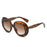 Fashion Oval Contrast Color Women Sunglasses Retro Square Clear Gradient Lens Shades UV400 Men Trending Luxury Punk Sun Glasses