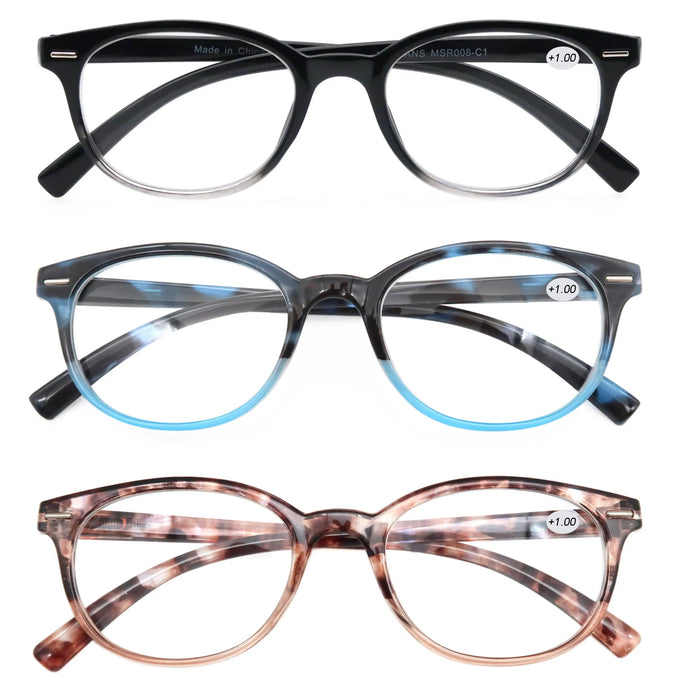 MODFANS Reading Glasses For Women Small face Readers Ladies Eyeglasses Frame With Spring Hinge Presbyopic glasses +2.0 +2.5 +3.0