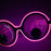 Gafas de neón con ojos móviles LED, musicales, rave, fluorescentes, para fiesta de Navidad, decoración, con montura redonda, divertidas, estilo dibujos animados.