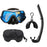 Snorkeling Mask Diving Goggles Full Wet Silicone Foldable Tube Mirror Tempered Glass Len Diving Mask Travel Size With Case