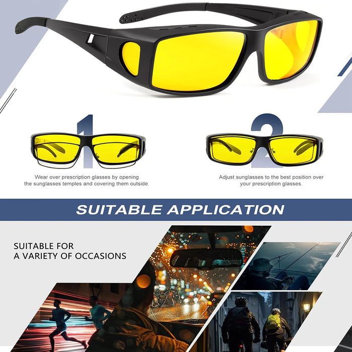 CRIXALIS Gafas de sol polarizadas de moda para hombre, visión nocturna para conducir de noche, para mujer y hombre, antirreflectantes, protección UV400