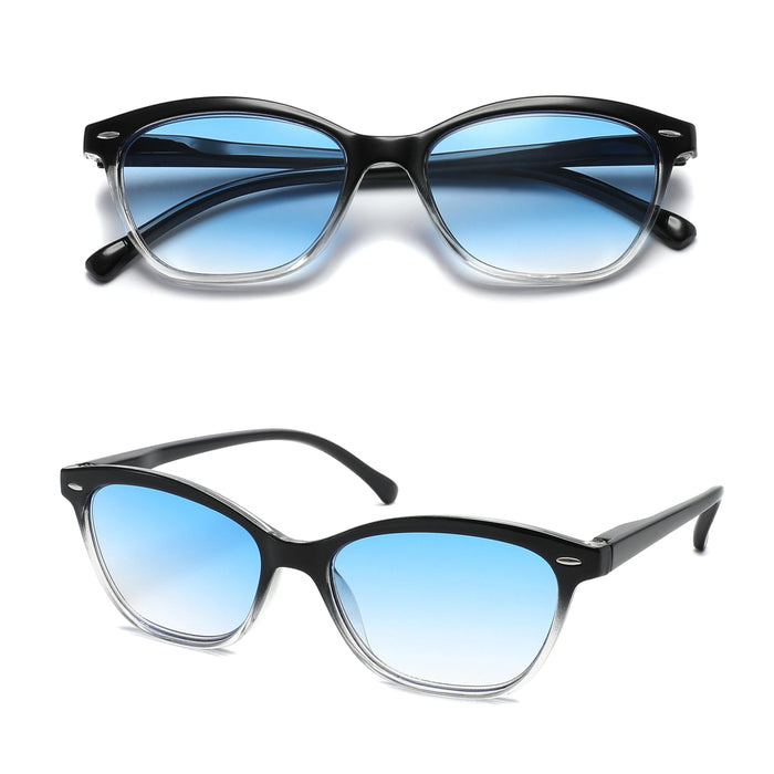 Reading Sunglasses For Women Men Square Classic Frame for Outdoors Use Sun Glasses Readers Eyeglasses with Diopter Spring Hinge