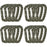 4/8/16pcs Tactical Plastic Carabiner Clip Keychain D-Shape Hard Spring Snap Gear Hook Outdoor Camping Hiking EDC Tools