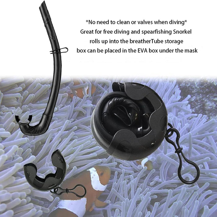 Snorkeling Mask Diving Goggles Full Wet Silicone Foldable Tube Mirror Tempered Glass Len Diving Mask Travel Size With Case