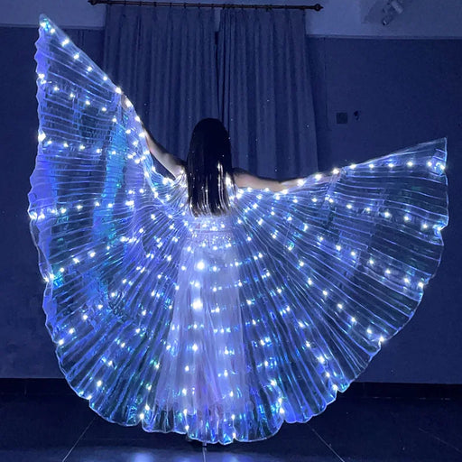Capa luminosa LED de colores para adultos y niños, alas de mariposa luminosas, para actuaciones en escenario, fiestas brillantes y accesorios de fotografía