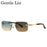 Gafas de sol fotocromáticas sin montura vintage para hombre 2026, de diseñador de lujo, cuadradas, sin montura, con cabeza de leopardo, gafas de sol para conducir, con sombra.