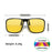 VIVIBEE Flip Up Clip On Night Vision Glasses Polarized Men Driving Yellow Sunglasses Women UV400 Fishing Universal Clips