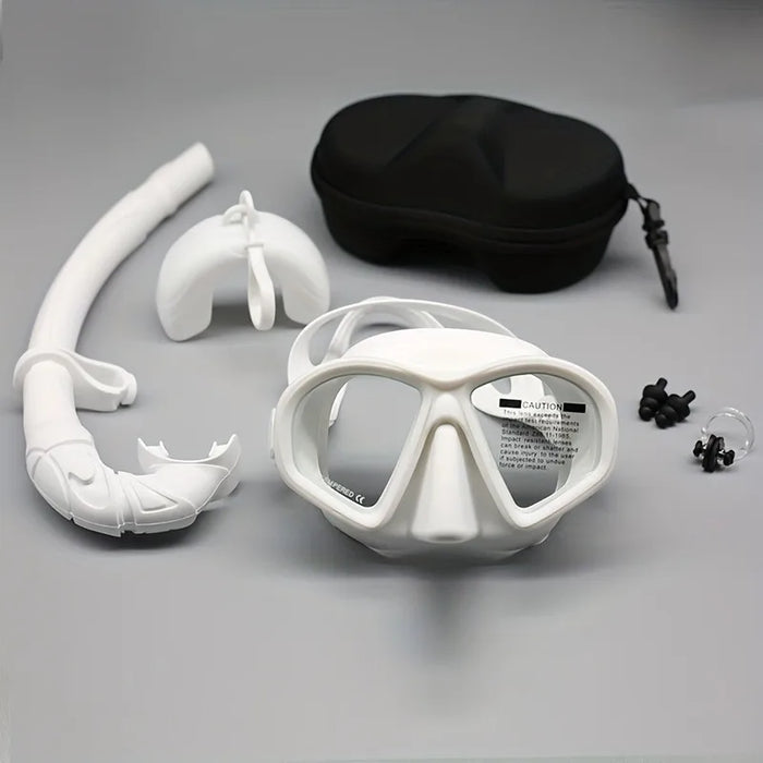 Professional Wet Low Volume Freediving Mask, Tempered Glass Dive Mask, J-Type Diving Mask, Snorkel Set, Buceo, 수영, 스노클링, 마스크