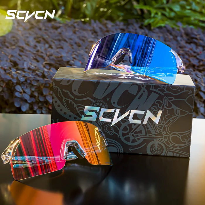 SCVCN New Photochromic Sunglasses Man MTB Climbing Glasses Outdoor Sports Bike Cycling Glasses Women Driving Bicycle Goggles