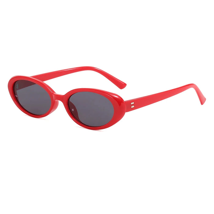 Fashion Small Oval Sunglasses Women Men Rivets Shades  Retro Eyewear Luxury Sun Glasses UV400 Brand Oculus Female Gafas