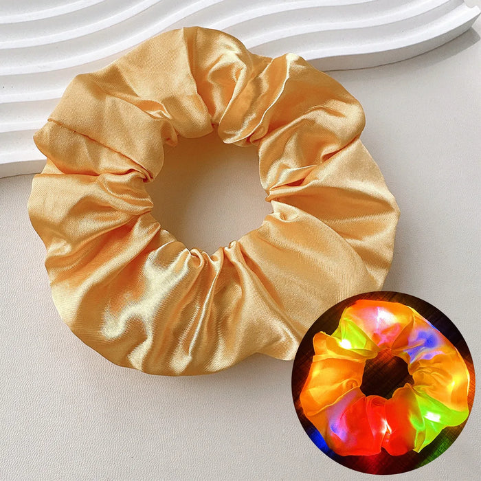 Light Up Scrunchies, LED Scrunchies Hair Bands, Elastic Glow in the Dark Srunchies Rave Accessories for Women Birthday Halloween