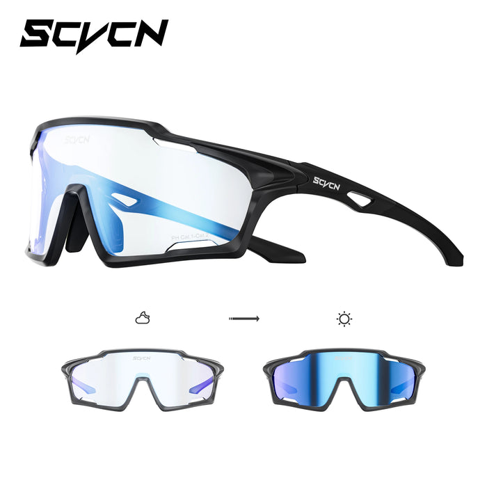 SCVCN New Photochromic Cycling Glasses Outdoor Bike Men Women MTB Road Bicycle Sports Sunglasses Mountaineering UV400 Goggles
