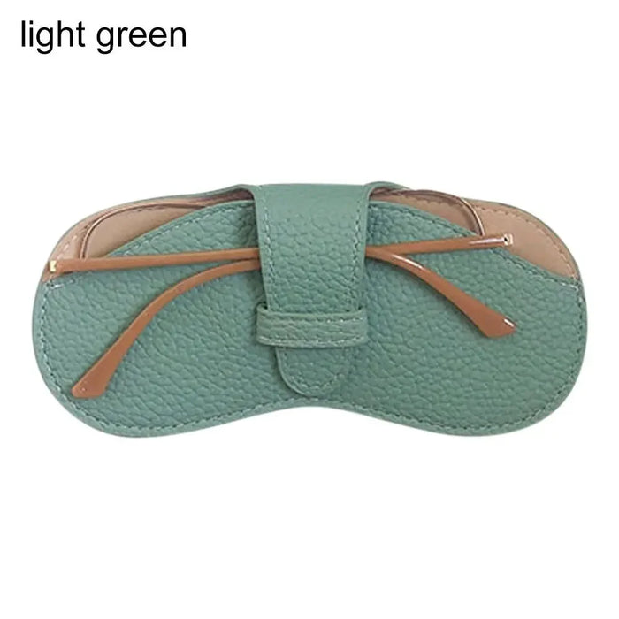 2023 Fashion Simple Portable Glasses Bag PU Leather Sunglasses Box Storage Bag Anti Pressure Eyeglasses Protective Cover