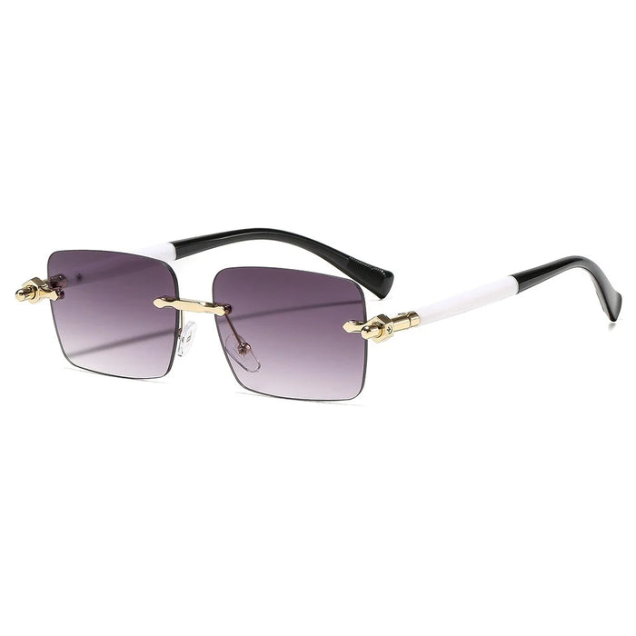 New Retro Rimless Sunglasses Women Fashion Square Sun Glasses Men Designer Man's Brand Shades Trendy UV400