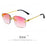 HBK Square Rimless Sunglasses Women TOP Quality Retro Metal Sun Glasses Men Luxury Party Business Gradient Shades 2024
