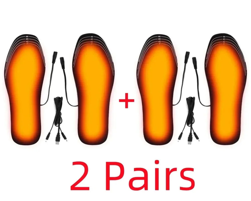 USB Heated Insoles for Shoes Electric Foot Warming Pad Winter Feet Warmer Sock Mat Outdoor Sports Shoe Heating Insole
