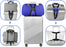 Correas de equipaje elásticas para bolsos, correas ajustables para maletas, cinturón elástico para maletas, fácil de viajar, correa elástica para maletas (negro)