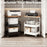 Movable and Rotatable Universal Wheels with Desktop Storage Rack - Multi-Functional Rolling Storage Cart