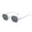 Vintage Polygon Square Women Sunglasses Fashion Hexagon Clear Ocean Lens Shades UV400 Men Rivets Sun Glasses Oculus