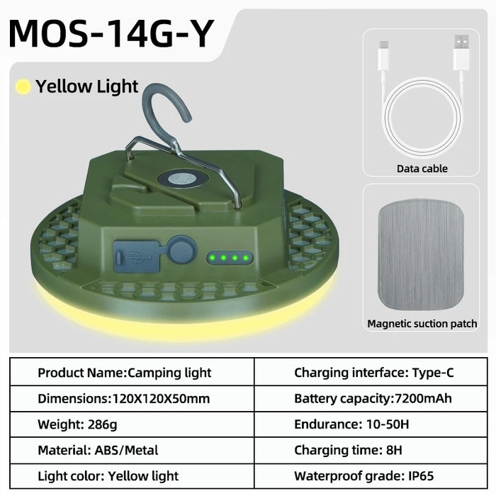 Linterna de camping recargable MOSLIGHTING Linterna portátil de mano Luces de emergencia para mercados nocturnos Bombilla de camping al aire libre Lámpara de tienda