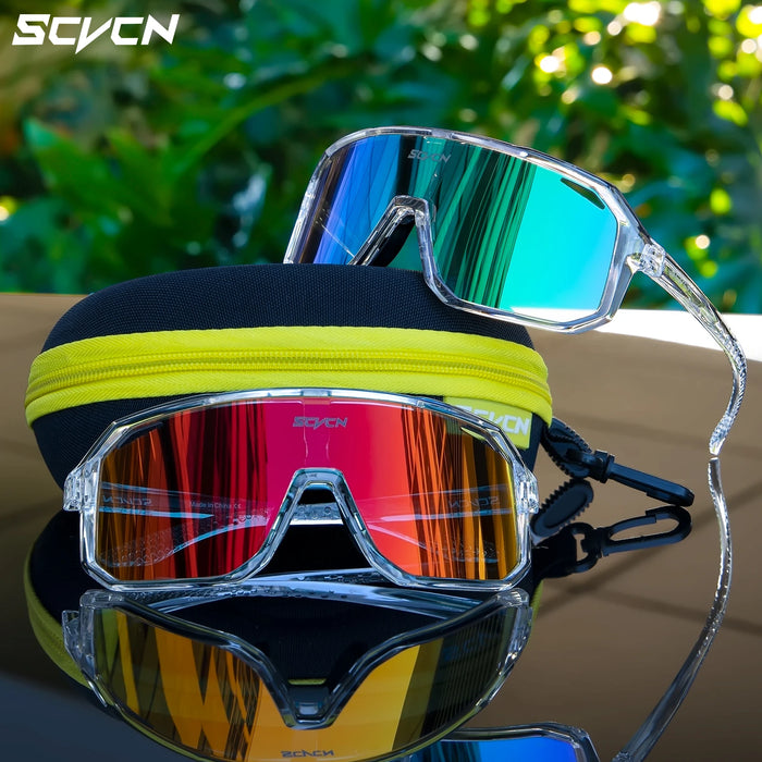 Photochromic Cycling Sunglasses Sports Glasses for Men Sun Mountain Bike Road Bicycle Eyewear Goggles Sports UV400 Polarized MTB
