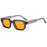 Lunettes de soleil pour hommes avec rivets carrés à la mode, style punk vintage, dégradées, pour femmes, verres verts tendance, protection UV400